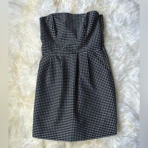 RACHEL RACHEL ROY Black and White Hearts Mini Strapless Dress - Women’s 6